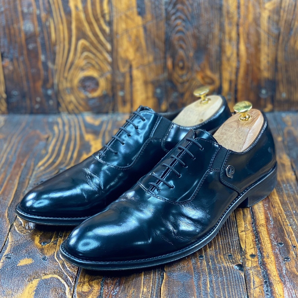 CESARE PACIOTTI MEN'S BLACK PATENT LEATHER OXOFRD SHOES 4772 SIZE UK 9 / US 10